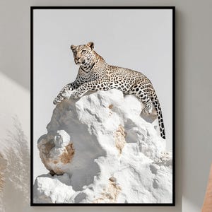 Leopard Print, Stylish Wall Art, Black and White, Home Decor, Printable Wall Art, Digital Download, Luxury Art, Cheetah Animal Print