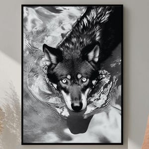 Wolf Wall Art, Wolf Photography, Digital Download, Animal Wall Art, Wolf Printable Art, Majestic Wolf Poster, Mystical Wolf Decor