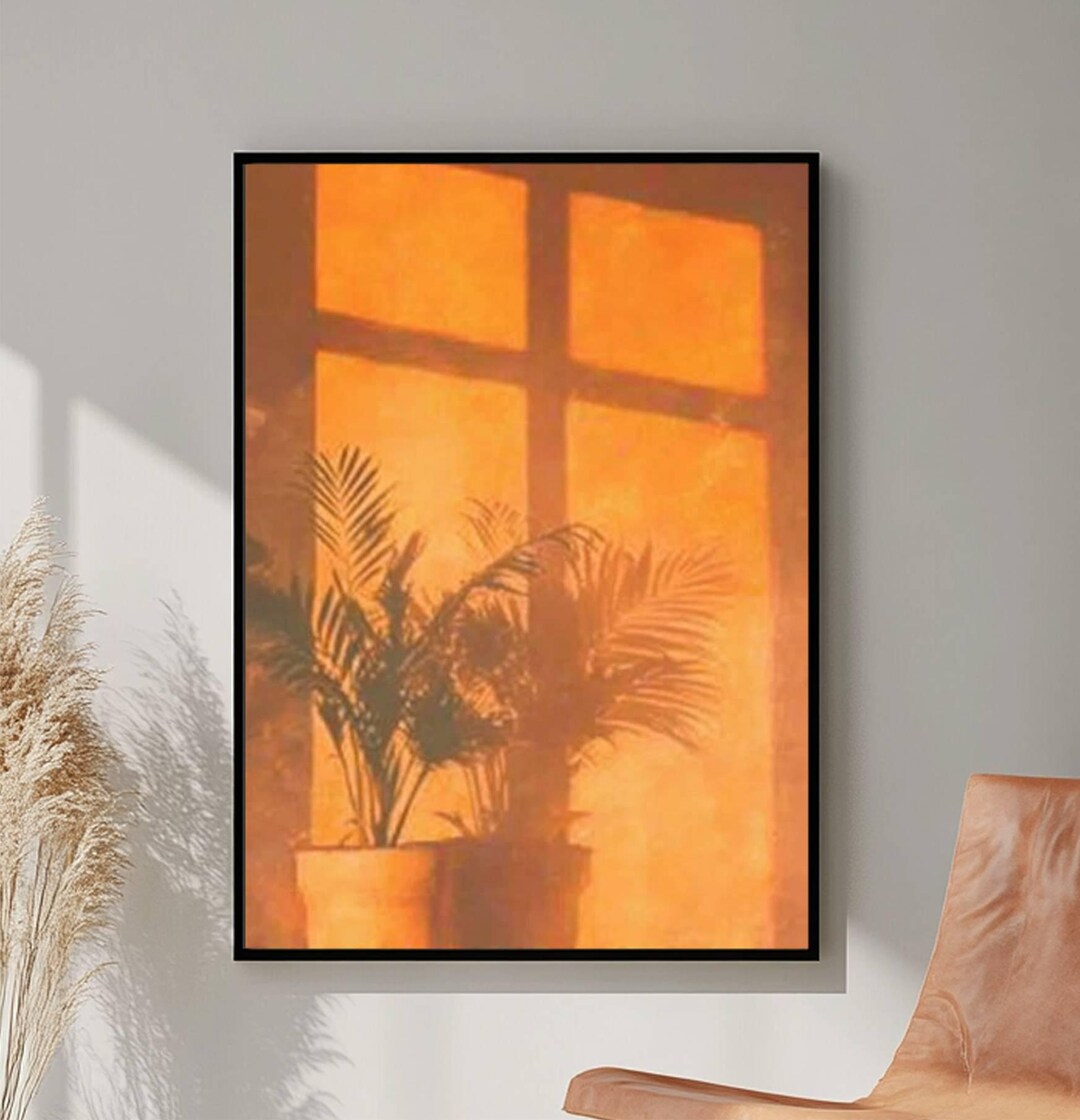 Botanical Shadow Art Print, Calm Sunlight Decor (digital Download) - Etsy