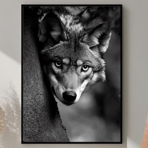 Wolf Wall Art, Wolf Photography, Digital Download, Animal Wall Art, Wolf Printable Art, Majestic Wolf Poster, Mystical Wolf Decor
