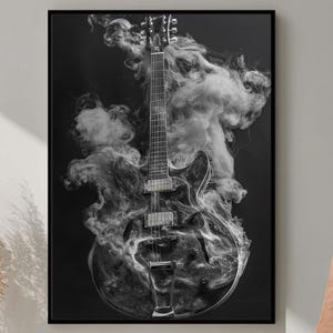 Electric Guitar Poster, Guitar Wall Art, Music Photography Print, Musician Gift Idea, Studio Decor Print, Retro Music Artwork, Vintage