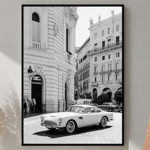 Italy Wall Art, Black And White Italian Print, Italian Landscape Print, Mediterranean Travel Art, Historic Italy Poster, Architecture Photo