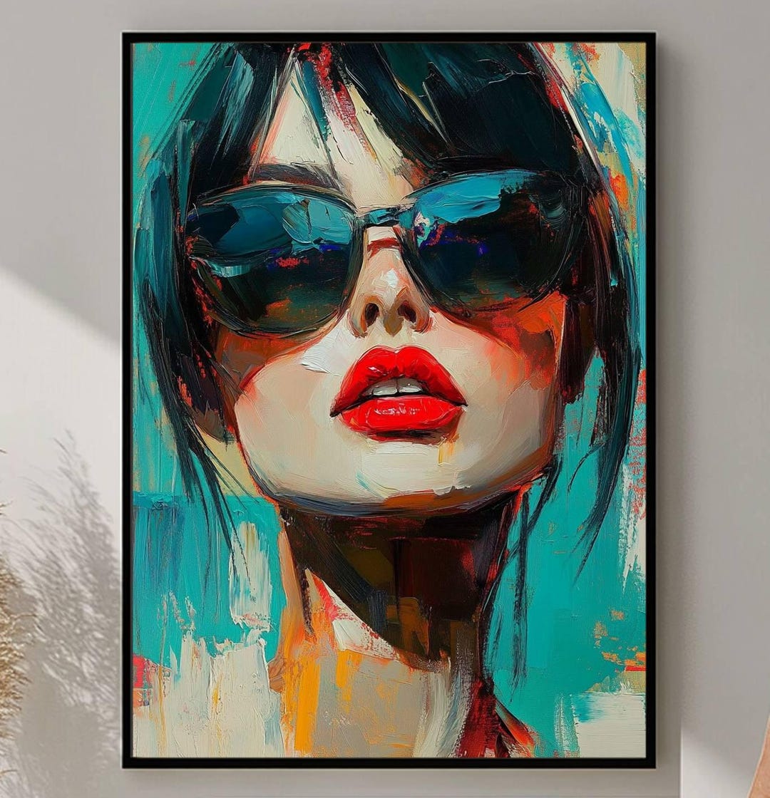 Abstract Woman Portrait Art – Modern Feminine Wall Decor (digital ...