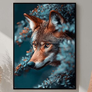 Wolf Wall Art, Wolf Photography, Digital Download, Animal Wall Art, Wolf Printable Art, Majestic Wolf Poster, Mystical Wolf Decor