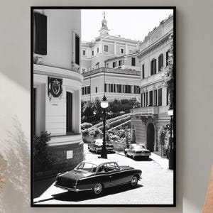 Italy Wall Art, Black And White Italian Print, Italian Landscape Print, Mediterranean Travel Art, Historic Italy Poster, Architecture Photo