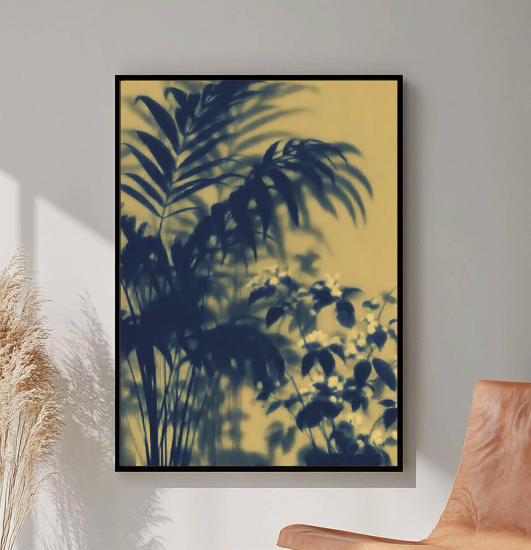 Botanical Shadow Art Print, Minimalist Nature Decor (digital Download ...