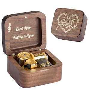 Can&#39;t Help Falling in Love Music Box, Wind up Musical Boxes Gifts for Birthday Anniversary Thanksgiving Day Christmas