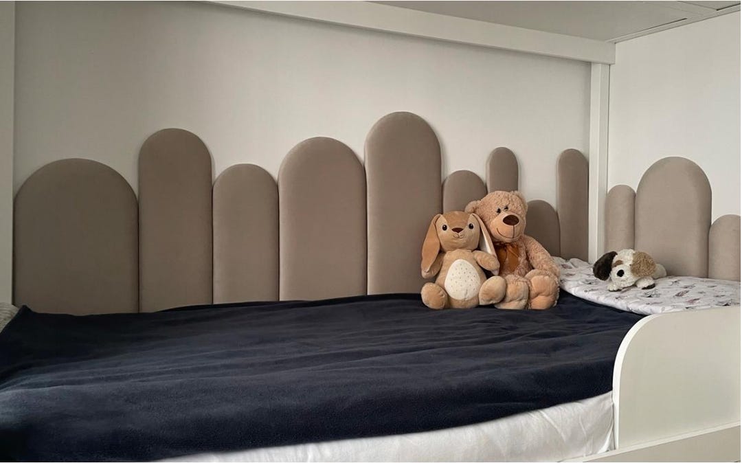 YLL Pannelli Parete Imbottiti Neri Per Testiera Letto - Confezione Da 6, 59,9x30 Cm - Anticollisione 3D, Fonoassorbenti E Morbidi