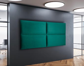 Paneles de pared tapizados a medida: Cabecero de tela moderno, decoración de pared 3D