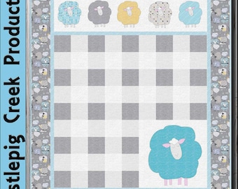 Sleepy Sheep Baby Quilt - PDF