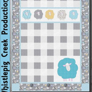 Sleepy Sheep Baby Quilt - PDF