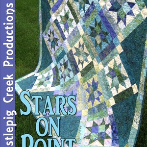 Stars On Point Quilt Pattern - PDF