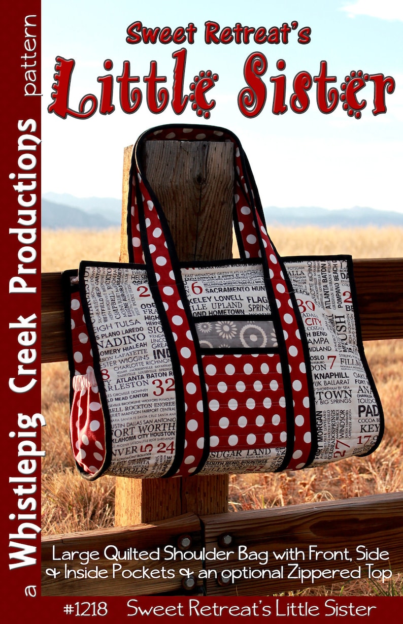 Sweet Retreats Little Sister Tote Sewing Pattern PDF image 1