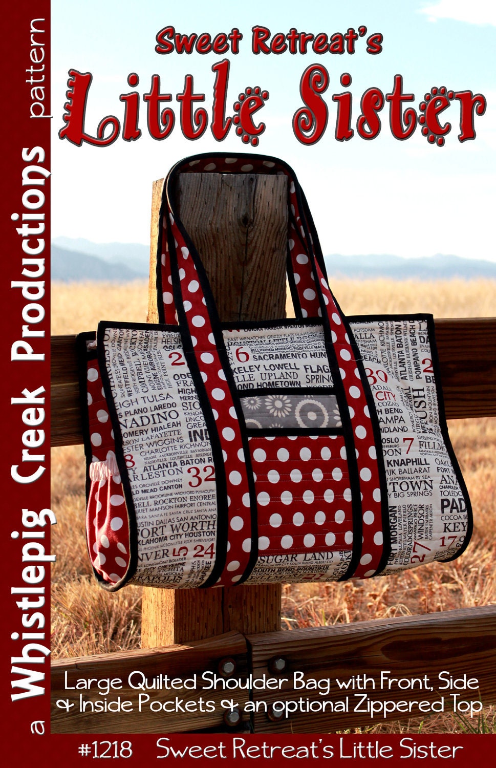Modello di cucito per la borsa Little Sister Tote di Sweet Retreats - PDF