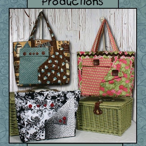 Pockets-A-Plenty tote bag Sewing Pattern PDF image 1