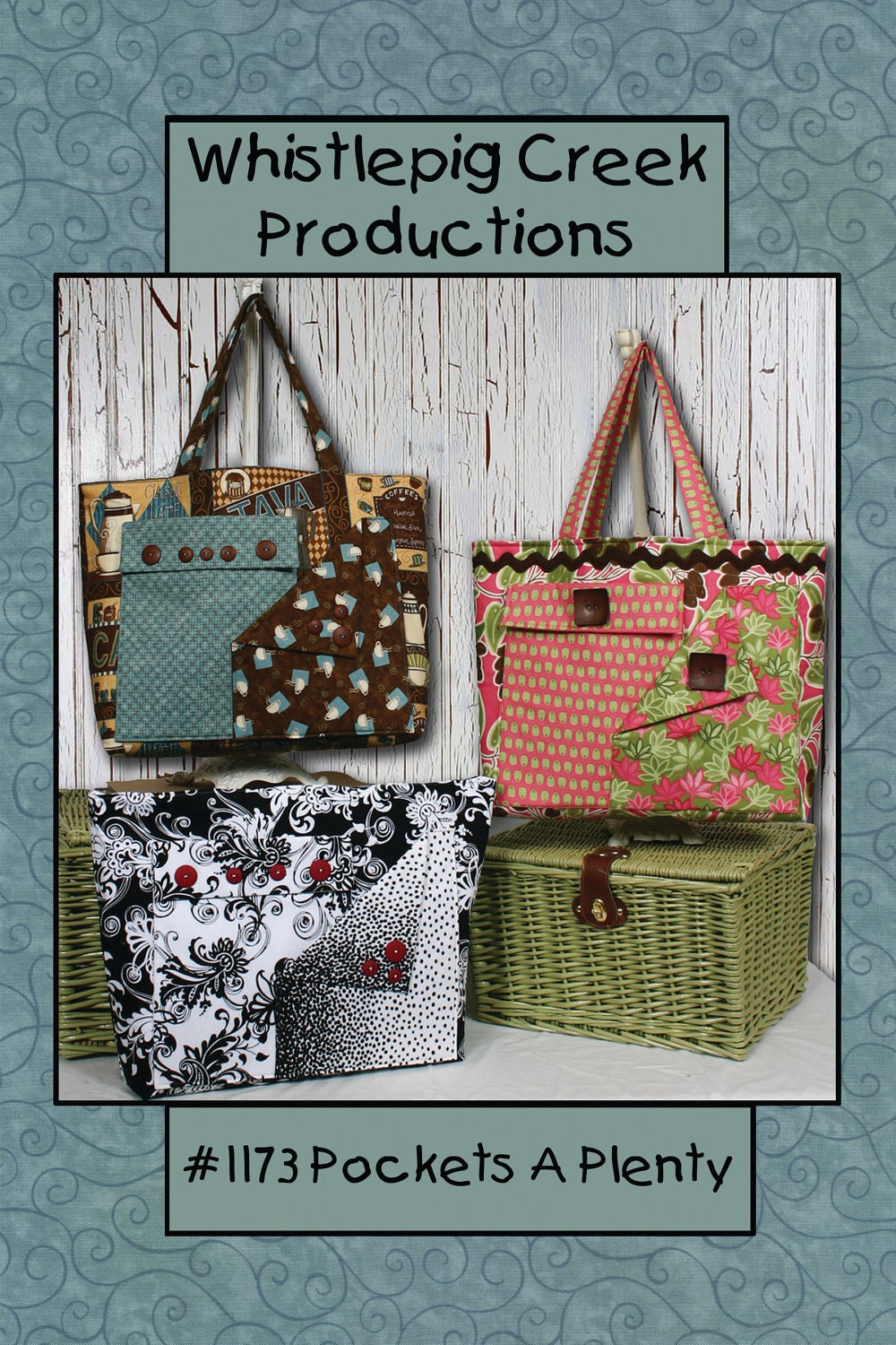 Pockets-A-Plenty tote bag Sewing Pattern - PDF