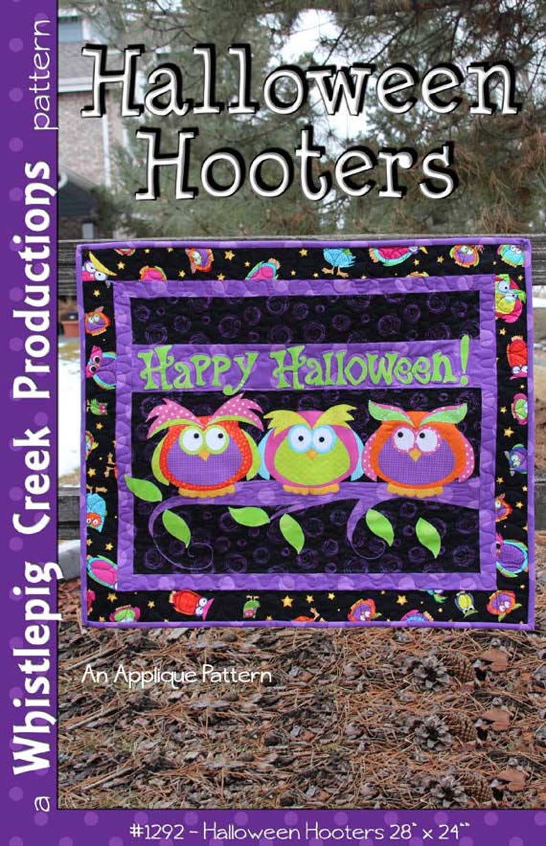 Halloween Hooters Wall Hanging PDF image 1