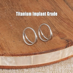 Solid Titanium Double Hinge Hoop, Hinged Segment Ring, Clicker Hoop, Cartilage Hoop, Helix Hoop, Tragus Hoop Earrings, Conch Hoop