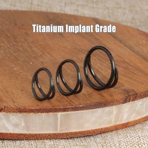 Black color Titanium Double Hinge Hoop, Hinged Segment Ring, Clicker Hoop, Cartilage Hoop, Helix Hoop, Tragus Hoop Earrings, Conch Hoop