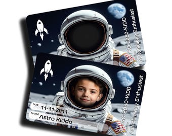 Personalized Astronaut Cosplay ID Badge, Space Prop for Kids’ Costumes