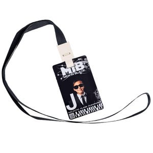 Distintivo identificativo MIB personalizzato, agente speciale, uomo in nero, distintivo identificativo per cosplay, festa, costume di Halloween, bomboniere in PVC, formato carta di credito