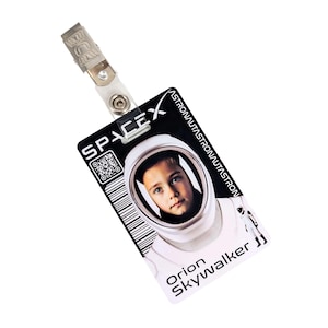 Personalized SpaceX Astronaut ID Badge: Cosplay Costume Prop