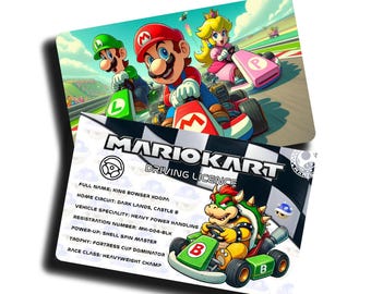 Prawo jazdy Bowser Mario Kart: rekwizyt cosplay