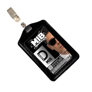 Placa de identificación personalizada de agente de MIB - Accesorio para disfraz de cosplay de Hombres de Negro