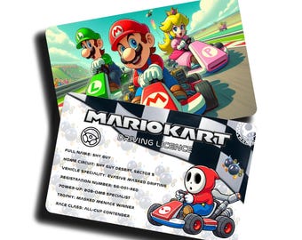 ShyGuy Mario Kart Driver's License: Cosplay Novelty ID