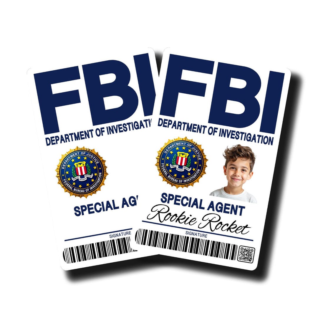 Personalised FBI Badge Cosplay ID Federal Bureau Investigation ID Badge ...