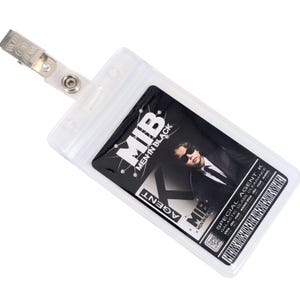 Personalised MIB Special Agent Men In Black ID Badge Cosplay id Badge Party Halloween Costume Cosplay Costume Favors PVC Credit Card Sized