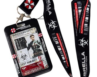 Niestandardowa odznaka identyfikacyjna Resident Evil – Karta agenta Umbrella – Kostium na Halloween – Rekwizyt do kostiumu cosplay