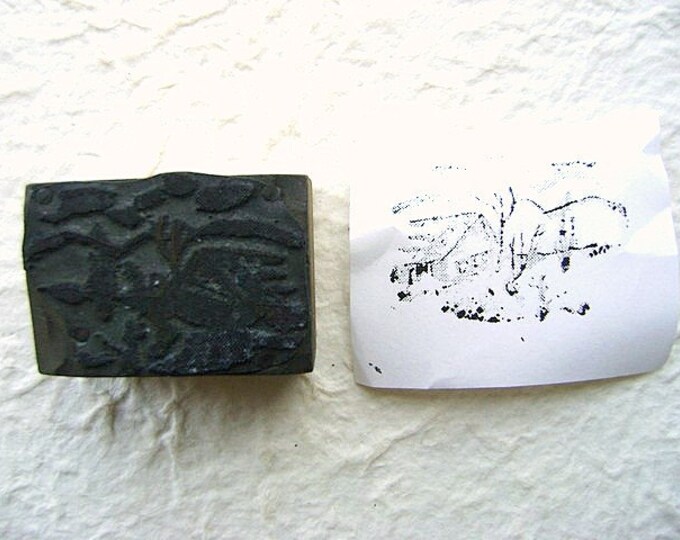 Vintage Japanese Wood Stamp Home and Mountain Etsy