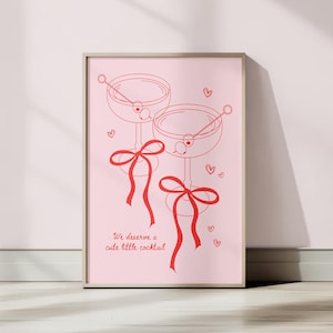 Niedliches kleines Cocktail-Poster - Digitale Datei - mehrere Größen