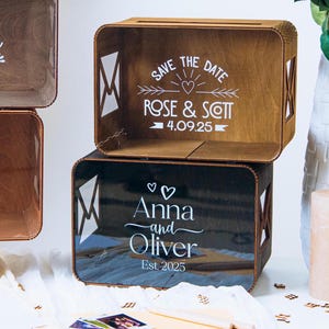 Einzigartige Hochzeitskarte Box für Karten & Geschenke, Holz Umschlag Box, Klassische Hochzeit Party Decor, Personalisierte Hochzeitsbox, Erinnerungsbox