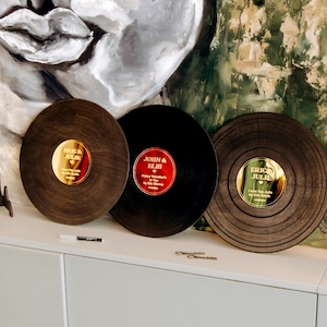 8th Anniversary Gift for a Music Lover, Custom Record First Dance Love Song Gift for Couples, Wedding Decor Record Guest Book Alternative