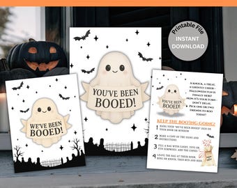 You've Been Booed Printable, Youve Been Booed Kit, Neighborhood Tradition, Halloween Boo Kit, We've Been Booed, Booed Sign, Instant Download