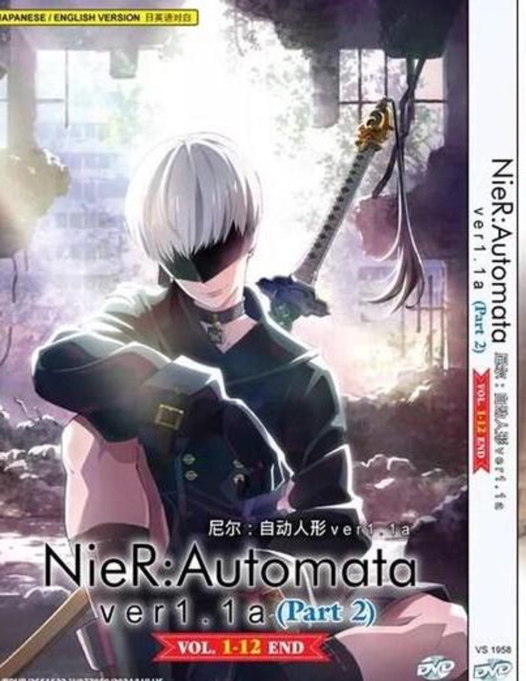Nier:automata Ver.1.1a Part 2(1-12end) Anime DVD English Dubbed
