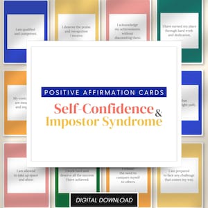 Afirmaciones para aumentar la confianza en uno mismo / Para mejorar la confianza en uno mismo, desarrollar la autoestima y superar el síndrome del impostor / Descarga digital