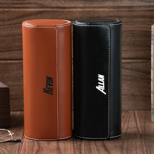Customized leather organizer,Watch Travel Case,Personalized Watch Roll for 3 Watches,Watch Roll storage Case,Father&#39;s Day gift,Gifts for Him