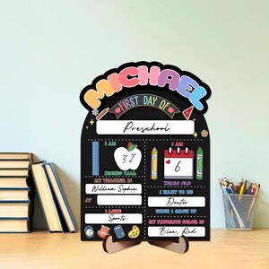 Custom Wooden School Board Personalized First and Last Day School Sign Back to School