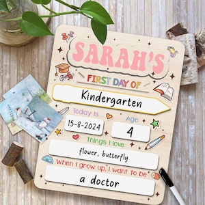 Custom Wooden School Board Personalized First and Last Day School Sign Back to School