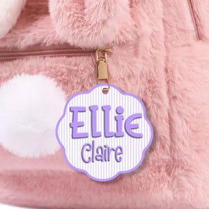 Personalized Kids Backpack Name Tag Cute School Bag Keychain for Girls Diaper Bag Tag or Lunch Box Label