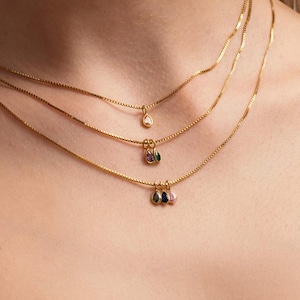 Birthstone Necklace for Mom • Family Birthstone Necklace • Sentimental Christmas Necklace