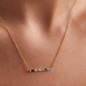 Collier avec pierres de naissance, collier pour mères, bijoux pour maman, collier de famille, collier de pierres de naissance famille, collier avec pierres de naissance, cadeau d&#39;anniversaire