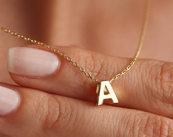Initial Necklace,Letter Necklace,Gold Necklace,Personalized Name Necklace,Wife Gifts ,Gifts For Mom, Moms Gift,Birthday Gift for her