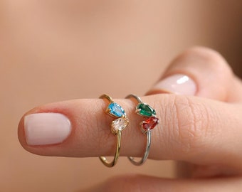 Birthstone Ring, Family Birthstone Ring, Christmas Gift, Mother's Day Gift, Gold Ring, Birthstone Ring, Birthstone Gifts, Mothers Jewelry