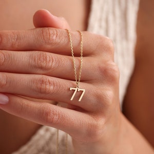 Custom Number Necklace Number Jewelery Date Necklace - Number Pendant Gift for Her Mothers Day Gift - Football Necklace - Number Chain
