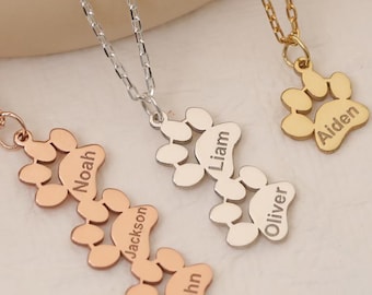 Personalized Paw Print Necklace