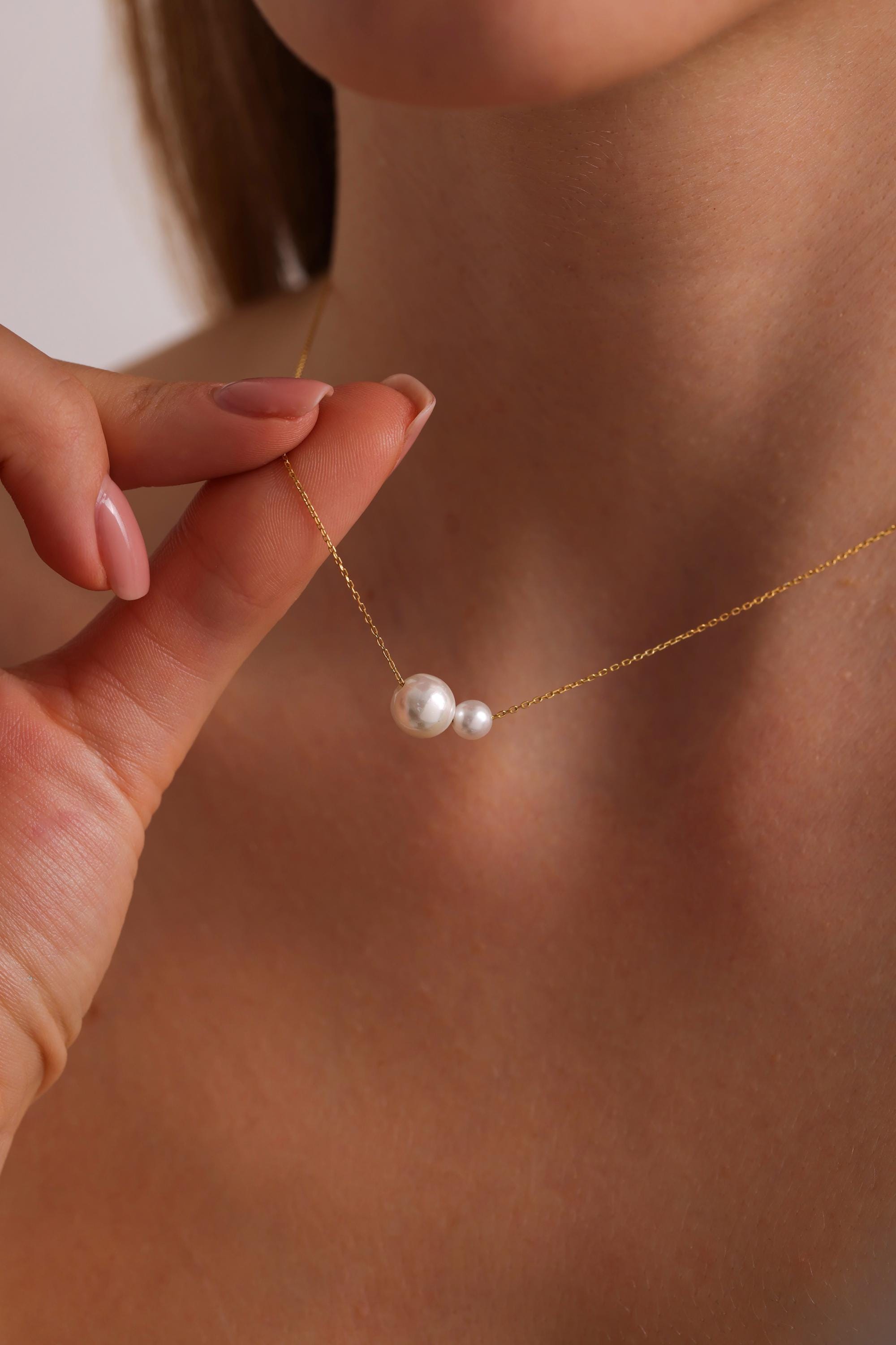 ネックレス・ペンダント Everyday Pearl Necklace 2mm il_fullxfull.6441225125_raju.jpg
